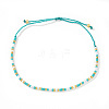 Bohemian Style Glass Seed Round Beads Braided Bead Bracelets RZ1684-6-1