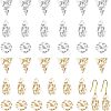 CHGCRAFT 36Pcs 6 Style 304 Stainless Steel Pendant STAS-CA0001-68-1