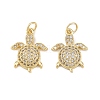 Brass Micro Pave Cubic Zirconia Pendants KK-H093-17A-G-1