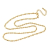 2.5MM Brass Column Ball Chain Necklaces for Women NJEW-B148-04G-1