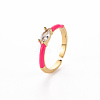 Brass Enamel Cuff Rings RJEW-T016-29A-NF-3