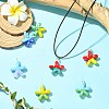 7Pcs 7 Colors Handmade Lampwork Pendants LAMP-CJ0002-75-6