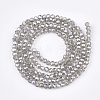 Electroplate Glass Beads Strands LS-EGLA-R016-4m-27-2