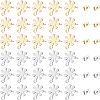 Unicraftale 80Pcs 2 Colors 201 Stainless Steel Stud Earrings Findings with 304 Stainless Steel Pin and Loop STAS-UN0035-57-1