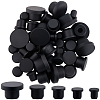 50Pcs 5 Styles Silicone Hole Plugs AJEW-GF0011-62F-1