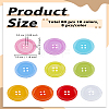 80Pcs 10 Colors Plastic Buttons BUTT-LP0001-54-2