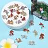 24Pcs 6 Colors Rack Plating Alloy Rhinestone Pendants FIND-FS0004-99-4