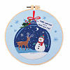 DIY Christmas Theme Embroidery Kits XMAS-PW0001-175I-1