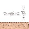 Zinc Alloy Barbed Wire Links Connector Charms TIBE-N016-01P-3