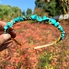 Synthetic Turquoise Hair Bands PW-WGC1C33-67-1