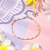 Shell Pearl & Glass Beaded Bracelets for Women BJEW-JB10414-2