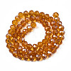 Electroplate Glass Beads Strands EGLA-A034-T8mm-B-3
