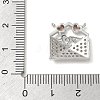 Brass Micro Pave Cubic Zirconia Pendants CU-CBA4231-06-4