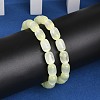 Dyed Natural Selenite Column Beaded Stretch Bracelets for Women BJEW-I312-05C-3