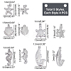 20Pcs 5 Style 201 & 304 Stainless Steel Charms STAS-UN0029-47-5