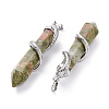 Natural Unakite Big Pointed Pendants G-F696-B06-3