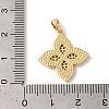 Rack Plating Brass Clear Cubic Zirconia Pendants KK-Z056-34G-02-3