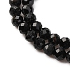 Natural Black Tourmaline Beads Strands X-G-D320-A04-4mm-4