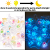 28Pcs 7 Colors Luminous Transparent Resin Pendants RESI-TA0002-08-1