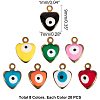 Golden Tone Brass Enamel Charms KK-PH0035-66G-2