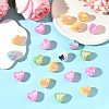 20Pcs UV Plated Opaque Acrylic Beads PACR-YW0001-53-4