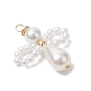 3Pcs Glass Pearl Pendants PALLOY-JF03083-4