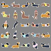 50Pcs 50 Styles PVC Self-adhesive Stickers PW-WG36582-01-5