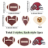 9Pcs 3 Styles Rugby Sports Enamel Pins JEWB-SC0001-99-2