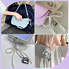 2Pcs 2 Styles Heart & Bowknot Acrylic Imitation Pearls Pendant Decorations HJEW-BBC0001-04-6