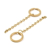 Ion Plating(IP) 304 Stainless Steel Split Key Ring Clasps STAS-L226-009A-G-2