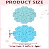 2Pcs 2 Colors Silicone Placemats AJEW-LP0001-46B-2