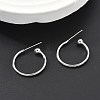 Brass Stud Earrings EJEW-L245-001P-2