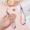 2Pcs Resin Beaded Mobile Phone Lanyard Wrist Strap HJEW-GF0001-47B-3