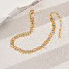 Summer Ceramic Beads Brass Link Chain Anklets for Women MW4198-1