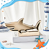 Shark Shape Wood Display Box DIY-WH0430-991-5