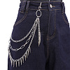 Punk Style Alloy with Aluminium Spiked Cone 3 Layered Chain Belts for Pants FS-WGA3437-02-1