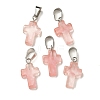 Cherry Quartz Glass Pendants G-Z067-04P-04-1