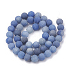 Dyed & Heated Natural Blue Aventurine Beads Strands G-T106-208-3