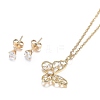 304 Stainless Steel Rhinestone Jewelry Sets LS-SJEW-H301-05G-2