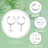 DIY Moon & Star & Lightning Stainless Steel Charms Cuff Ring Making Kit DIY-FI0001-01-5