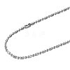 201 Stainless Steel Ball Chain Necklaces STAS-T040-PJ210-2