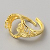 Adjustable Brass Ring Components KK-WH0079-41G-2