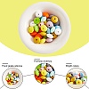 100Pcs 12MM Silicone Abacus Beads Silicone Beads Bulk Colorful Spacer Beads Silicone Bead Kit for Keychains Bracelets Necklaces DIY Crafts Making JX320A-5