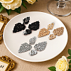 6Pairs 3 Colors Alloy Dangle Stud Earrings for Women EJEW-HY0001-16-3