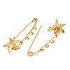 Starfish 304 Stainless Steel Safety Pins Brooch Findings SA-CBA098D-16I-G03-2