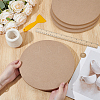 MDF Wood Round Boards TOOL-WH0059-076B-3