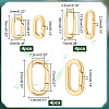 Real 18K Gold Plated 12Pcs 3 Styles Brass Spring Gate Rings KK-PH0005-54-2