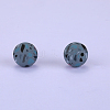 Printed Round Silicone Focal Beads SI-JX0056A-100-1