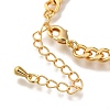 Heart Brass Micro Pave Clear Cubic Zirconia Card Paper Chain Bracelets For Women BJEW-L696-113G-3