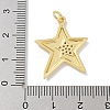 Brass Micro Pave Clear Cubic Zirconia Pendants KK-M300-08G-01-3